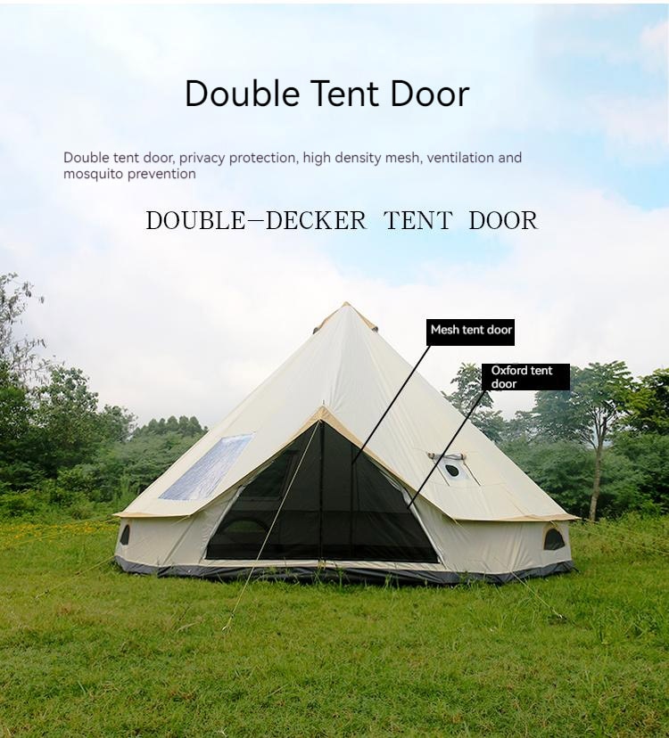 Cheap Goat Tents Ultralarge 8 12 Person 500*500*300CM Mongolia Yurt Family Travel Hiking Anti Mosquito Sun Shelter Awning Gazebo Camping Tent   